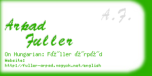 arpad fuller business card